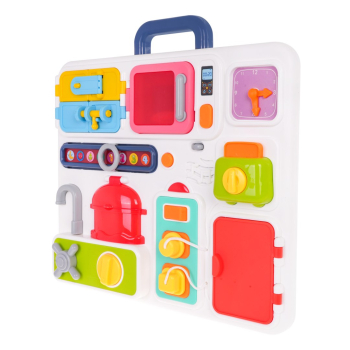 Multifunkcyjna Tablica Edukacyjna dla dzieci 18m+ Interaktywne efekty + Ruchome elementy + Akcesoria